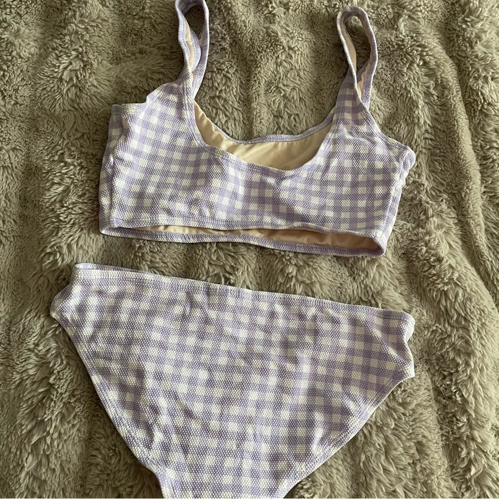 Purple Gingham Bikini Set - Picture 3 of 4